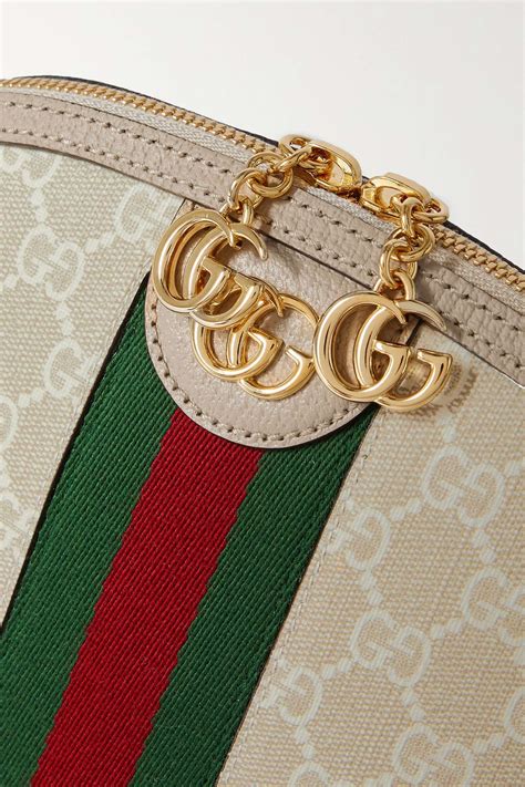 gucci ophidia leather-trimmed printed coated-canvas shoulder bag|gucci ophidia bags.